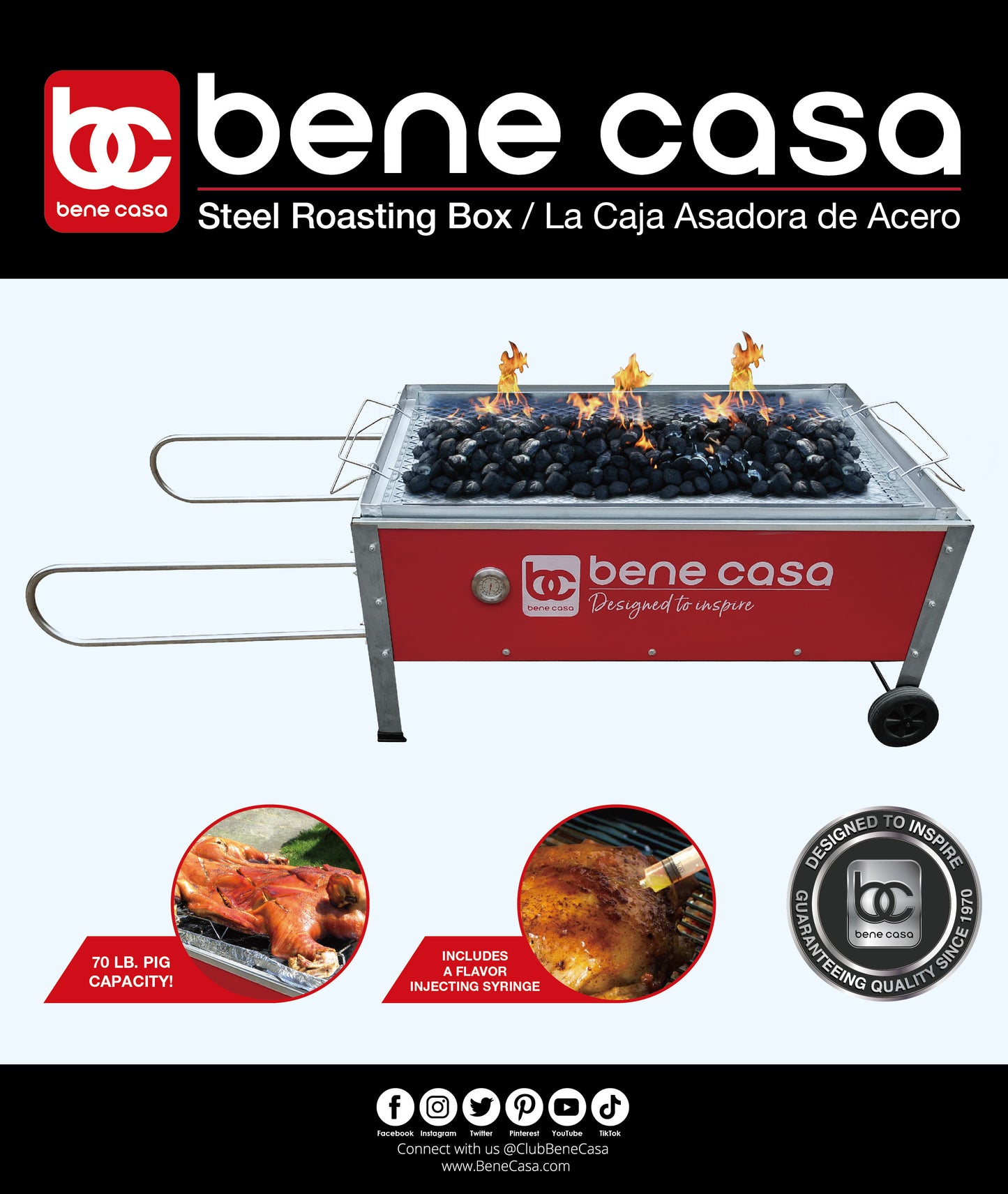 
                  
                    Bene Casa Caja Asadora Roasting Box, 70lb capacity
                  
                