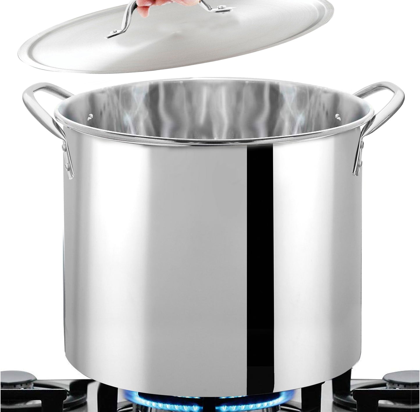 
                  
                    Bene Casa Stainless-Steel Stock Pot w/ lid,  reinforced bottom
                  
                