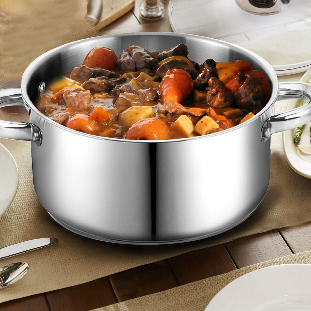 
                  
                    Bene Casa Stainless-Steel Dutch Oven w/ Glass Lid - (2 sizes)
                  
                