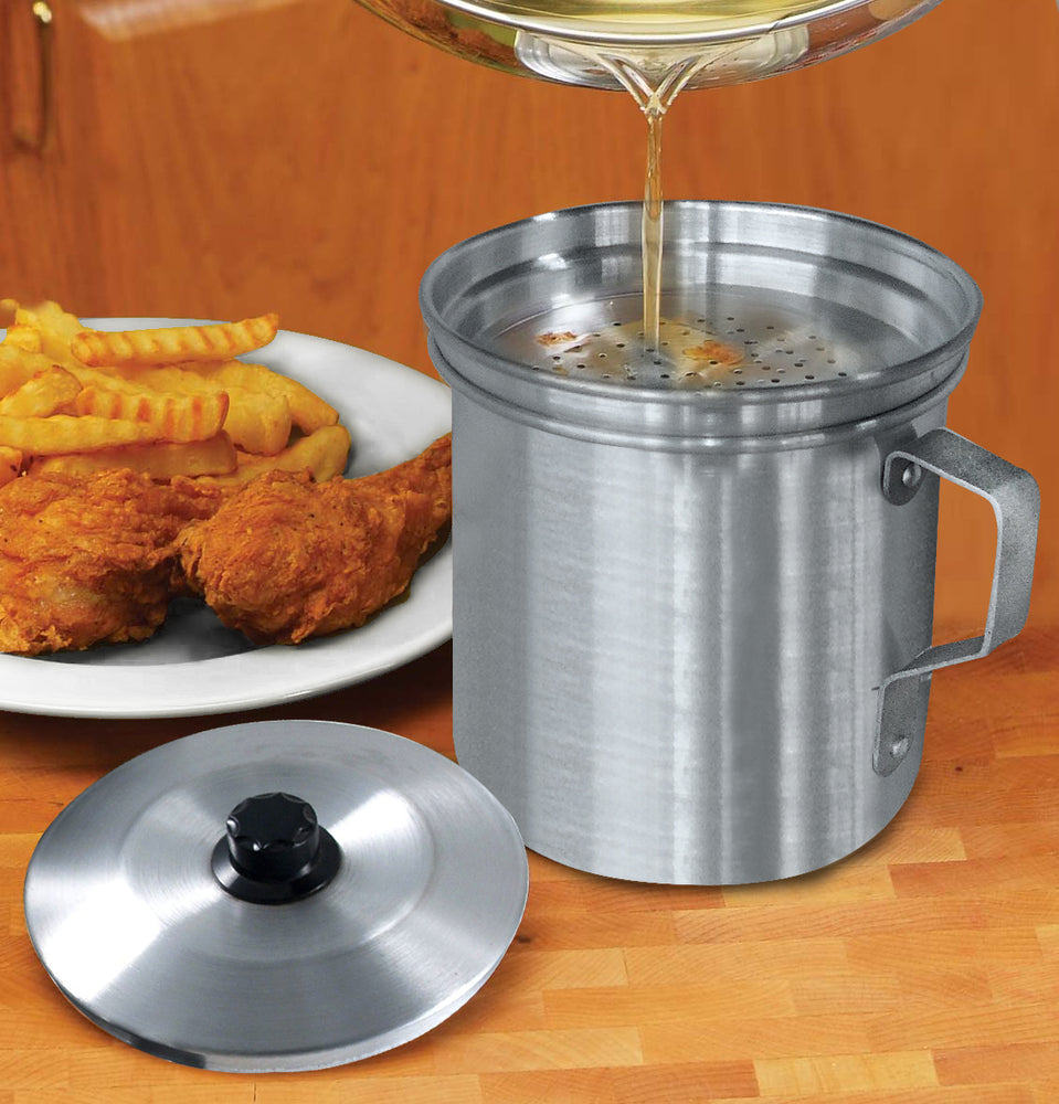 
                  
                    Bene Casa 1-quart aluminum drip free oil strainer
                  
                