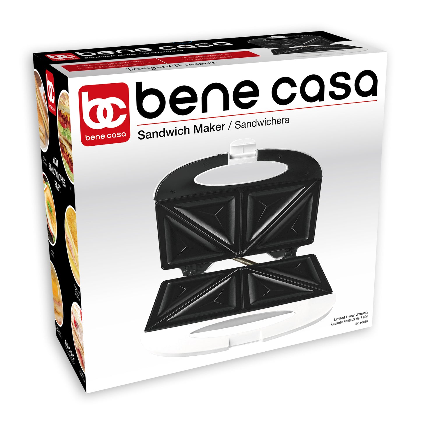 
                  
                    Bene Casa White Cool Touch Nonstick Sandwich Maker
                  
                