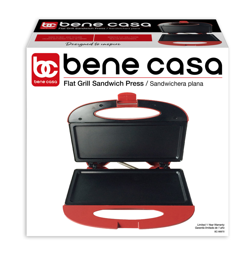 
                  
                    Bene Casa Nonstick Flat Grill Sandwich Press
                  
                