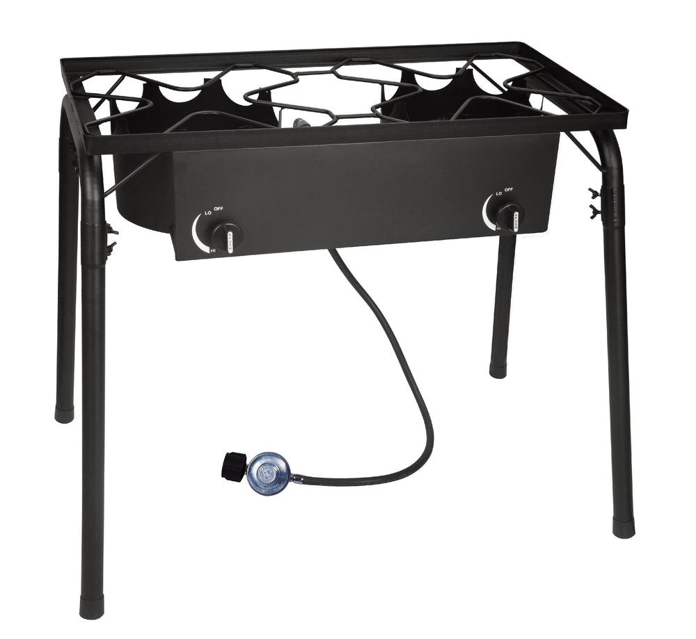 Bene Casa Double Cast Iron Burner, w/high pressure regulator, weatherproof